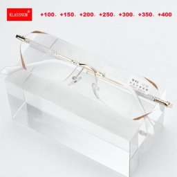 Lunettes de lecture sans cadre pour femme lunettes de presbytie bord coupé en diamant lentille