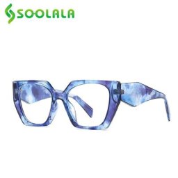 SOOLALA – lunettes de lecture carrées Anti lumière bleue pour femmes lunettes grossissantes pour