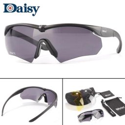 DulSafety-Lunettes de protection UV avec 3 lentilles interchangeables lunettes militaires de