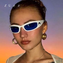 ZUEE-Lunettes de soleil rectangulaires pour hommes et femmes Lunettes de soleil vintage Lunettes
