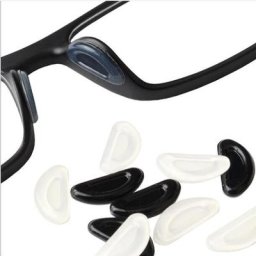2 paires/lot de plaquettes nasales souples en Silicone à rainure D pour lunettes de Sport branches