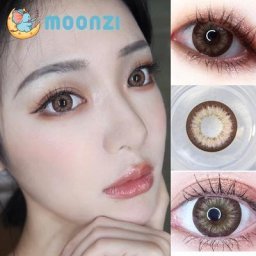 MOONZI – lentilles de contact naturelles brunes foncées noires de chèvre pour les yeux