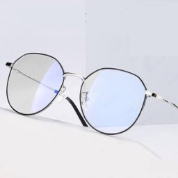 Lunettes classiques transparentes pour ordinateur monture ronde Anti-lumière bleue verres optiques