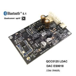 DLHiFi-Adaptateur récepteur Bluetooth 5.1 AC APTX HD ES9018 radiateur avec entrée de ligne