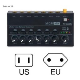 Mini mélangeur audio à 6 canaux prise ue/US mélangeur de ligne à faible bruit pour Studio