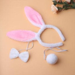 Bandeau de Pâques en peluche pour adultes et enfants costume d'oreille de lapin bandeau de sauna