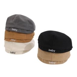 Casquette en coton avec lettre brodée pour enfants béret pour garçons et filles casquettes de