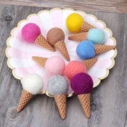 Accessoires de crème glacée en feutre pour nouveau-né accessoires de photographie en feutre fait à
