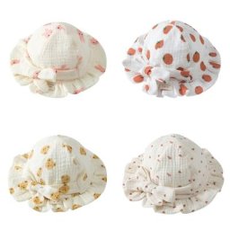 Chapeau en coton avec sangle pour bébé chapeau pour tout-petit Y55B E27