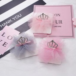 Épingles à cheveux couronne en maille pour enfants accessoires pour cheveux de bébé diadème