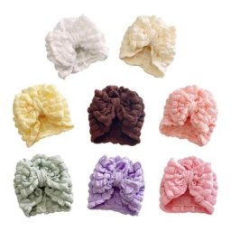 Chapeau turban unisexe à carreaux pour bébé coiffe pour enfants tout-petits mode de printemps