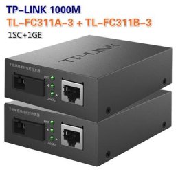 1000M 1SC + 1GE TP-LINK TL-FC311A-3 + TL-FC311B-3 fibre transcsec SM mono-fibre SC interface fibre