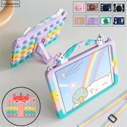 Étui à bulles de dessin animé pour enfants housse en silicone pour tablette étui pour iPad 10th