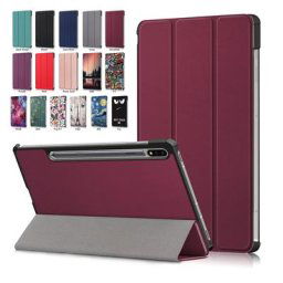 Étui magnétique pliable en cuir pour tablette Samsung Galaxy Tab S8 Tab S8 Plus Tab S7 Tab S7 Plus
