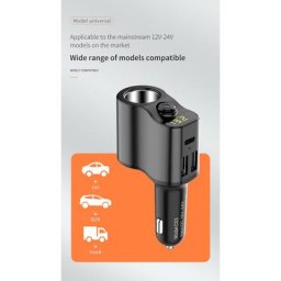 Lecteur MP3 mains libres Bluetooth pour voiture transmetteur FM chargeur de voiture sans fil C03