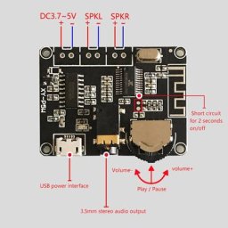 5W + 5W PAM8406 Bluetooth 5.0 DC3.7-5V module amplificateur de puissance audio XY-P5W