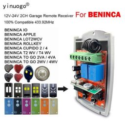 BENINCA-Duplicateur de télécommande pour porte de garage récepteur 2VA 4VA 2WV 4WV 2 canaux