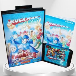 RockMan-Mega World Japan Cover avec boîte et manuel console de jeu vidéo MegaDrive Genesis carte
