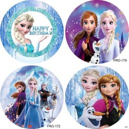 Arrière-plan rond de fête d'anniversaire pour filles couverture de fond de Photo de flocon de