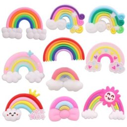 Jibz – bracelets en PVC avec boucle colorée 1-10 pièces en Silicone arc-en-ciel accessoires pour