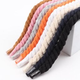 Lacets Ronds Colorés en Coton de Qualité 1cm pour Baskets de Course Bottes 100/120/140cm 1