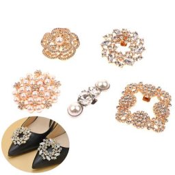 Pinces Décoratives en Strass Brillants pour Chaussures de Dame 2 Pièces Breloque à Talons Hauts