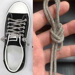 1 Paire de Lacets de Chaussures Diamantés de Luxe 70/80/100/120/140cm Strass Lumineux Baskets