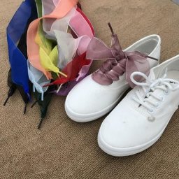 Lacets Plats en Satin pour Chaussures de dehors Baskets Nministériels d Mode Femme 120cm