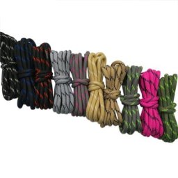 Coolstring-Lacets de chaussures de randonnée rayés pour hommes et femmes ULronde baskets de