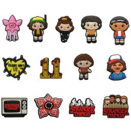 Breloques de chaussures en PVC Stranger Things 13 pièces par lot accessoires de chaussures en jean