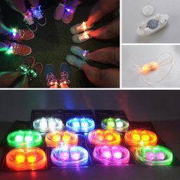 Lacets de chaussures de Sport lumineux LED cordons de chaussures lumineux ronds lumineux sans