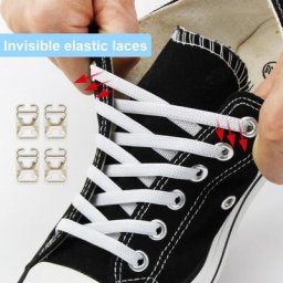 1 paire de lacets élastiques pour chaussures de sport pour adultes et enfants sans cravate