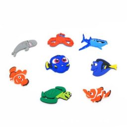 Baskets à boucle en PVC vie Marine mignon poisson requin tortue de mer breloques de dessin animé