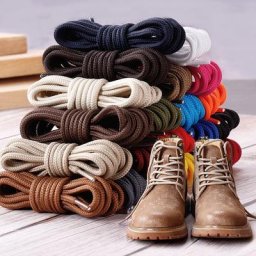 Lacets ronds en Polyester 22 couleurs 1 paire 70cm/90cm/120cm/150cm solide classique bottes de