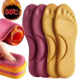 Semelles intérieures auto-chauffantes en mousse à mémoire de forme pour hommes et femmes coussinets