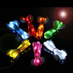 Lacets de Chaussures Plats Lumineux à Flash LED Sangle Lumineuse Décor de ix dehors 202 létique