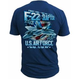 T-shirt de F-22 de l'US Air Force Raptor Stealth Fighter. T-shirt à manches courtes et col rond pour