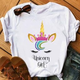 T-shirt femme humoristique kawaii avec image de la couronne de Nairobi orn arc-en-ciel Tumblr