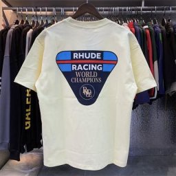 Rhude-T-shirt à Manches Courtes pour Homme et Femme en Coton Décontracté Nouvelle Collection