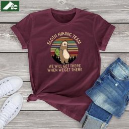 FLC Kawaii animal graphique t-shirts pour femmes vêtements Paresseux Randonnée Équipe coton T-Shirt