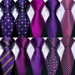 InjPurple-Ensemble Hanky de Mariage pour Homme Vêtements Solides de Styliste Paisley Floral