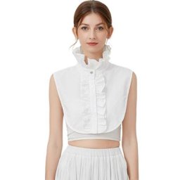 Demi-chemise Vintage pour femmes faux col détachable style victorien à volants faux col chemise