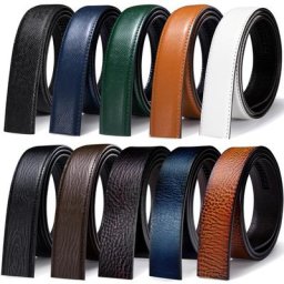 Ceintures de rechange en cuir pour hommes largeur de 3.5cm noir bleu marron rouge blanc vert