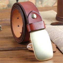 Ceinture en cuir véritable pour hommes boucle ardillon en cuivre cuir de vache dix ans Denim