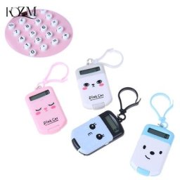 Mini calculatrice numérique portable Kawaii affichage de poche dessin animé mignon porte-clés