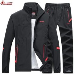 Sportedly-Ensemble de sport 2 pièces pour hommes veste et pantalon trempés survêtement de jogging