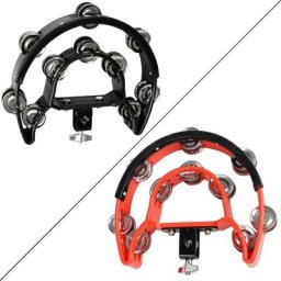 Tambourin montable avec base en plastique demi-lune double nucléoJingle jingle en acier pour la