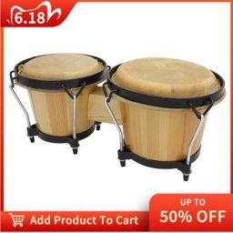 Tambour Bongo en peau de buffle tête de tambour en cuir accessoires de comptage PerSCH tambour