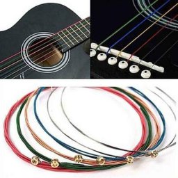 6 cordes de guitare colorées arc-en-ciel 1-6 E-A pour cordes de guitare classique classique