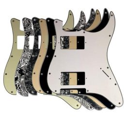 Pleroo – protège-plectres de guitare pas de trou de contrôle avec 11 vis pour guitare Fender ST HH